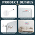 Ireer 2 Pcs Magnetic Memo Board for Home, Office, Kitchen, Display Magnetic Letters, Notes, Photos (Gray 16"x24")