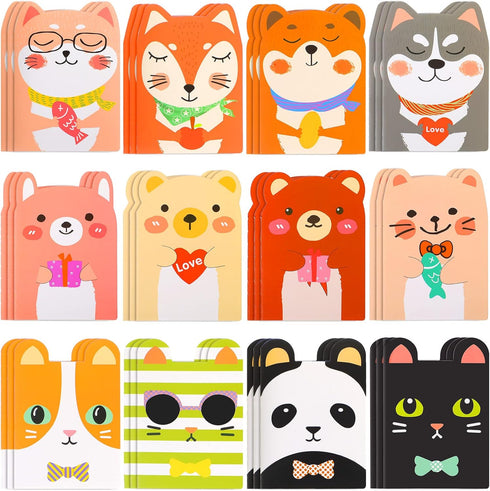 Yexiya 36 Packs Mini Cute Animal Notebooks, Funny Cartoon Notebooks for Christmas, Valentine's Day Gifts