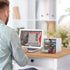 Desk Organizer with 5 Drawers, Rectangular Plastic Storage for Office, School, Home (White & 5 Drawers)