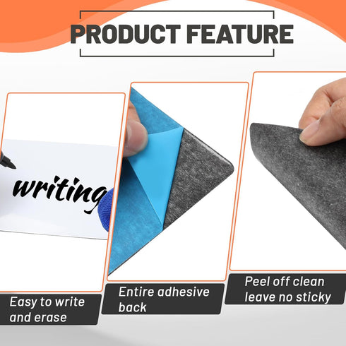 Dry Erase Labels Stickers - 24 Pack, 3x5 inch Reusable Dry Erase Sticky Notes, Mini Whiteboard Label Stickers,