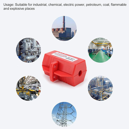 FILFEEL 4pcs Plastic Electrical Plug Lockout - Industrial Tool for Most Plugs and Shackle Diameter, ABS Material