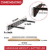 Set 2 11 inch (4 inch of Floating Shelf Brackets Multiple Mounting Location Baseplate/Heavy Duty Black Painted Mild