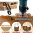 Trimming Machine Slotted Bracket for Woodworking, 2 in 1 Invisible Fastener Slotting Locator, Aluminum Alloy Router