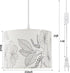 CCKZQYR 15 3 Bulb Plug in Pendant Light, FT Hanging Lamp with Plug in Cord, On/Off Switch, Flower Fabric Shade, Color