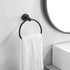 Leyden Matte Black Toilet Paper Holder and Hand Towel Holder, 2 Pieces Bathroom Hardware Accessories Set, SUS304 Stainless Steel Sturdy Wall Mount Toilet Paper Roll Holder and Towel Rack by Leyden