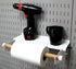 Wall Control Paper Towel Holder and Dowel Rod Pegboard Shelf Assembly for Wall Control Pegboard and Slotted Tool Board