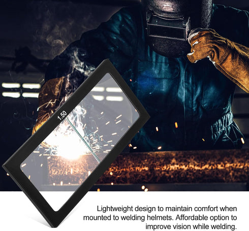 Helmets(1.0/1.5/2.0/2.5/3.0 Diopter,2" 4.25",Glass,5 Magnification Welding Lens Magnifying Helmet Replacement Lens