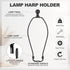 2 Set 10.5" 1.46" PATIKIL Lamp Shade Harp Holder, Heavy Duty Detachable Lampshade Brackets with Height Solid Metal