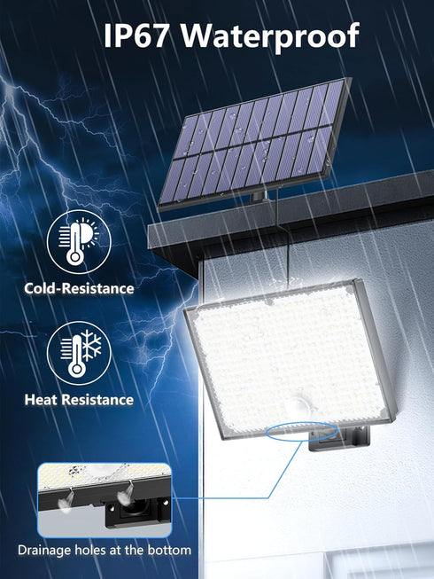 Topabol 400LED IP67 16.4ft 3 (2 Pack) Solar Lights Outdoor, Waterproof Solar Lights with Cable, Modes & Remote Control