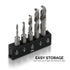 NEIKO 11402A Stubby Drill Bit Set for Metal, 5 Piece 1/4" Quick Change Hex Shank, M2 High Speed Steel