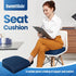 SweetSlubr Tailbone Blue/2X-Large Seat Cushion for Pain Relief, Office Chair Cushion, Memory Foam Large Chair Cushion