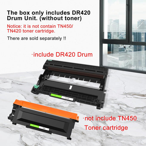 greencycle 1 Pack Replacement Drum Unit for Brother DR420 DR-420, Compatible with HL-2270DW, MFC-7360N