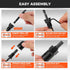 8PCS 1"2-1/8" (2554mm), 2 Set HORUSDY Hole Saw Kit, with Pcs Drill Bits, Mandrel & Hex Key, Smooth Cut, DIY-Friendly
