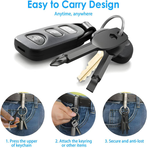 4-in-1 Gifts for men, Father's Day gifts Pocket Screwdriver Keychain Tools, Mens for Dad Husband Boyfriends Cool