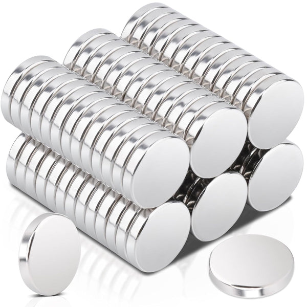 80 Pcs Neodymium Disc Small Magnets, 15 mm x 3 mm Tiny Magnets for Whiteboard, Office Crafts, and Fridge