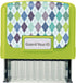 Identity Theft Prevention Confidential Security Stamp, 2.25” x 0.75" Green Argyle