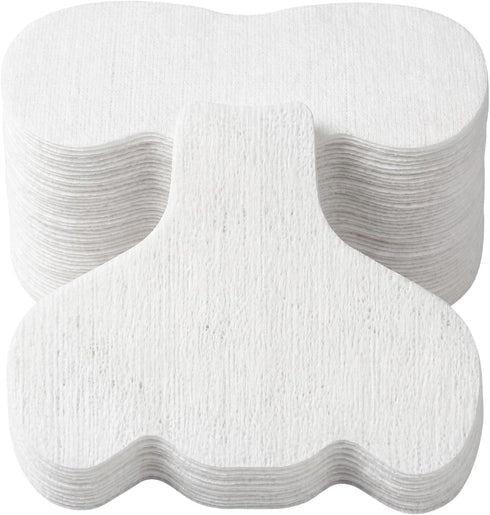 QUUPY 100Pcs White 9x6.5cm Disposable Non-Woven Nose Pore Strips Thin Cotton Patches for