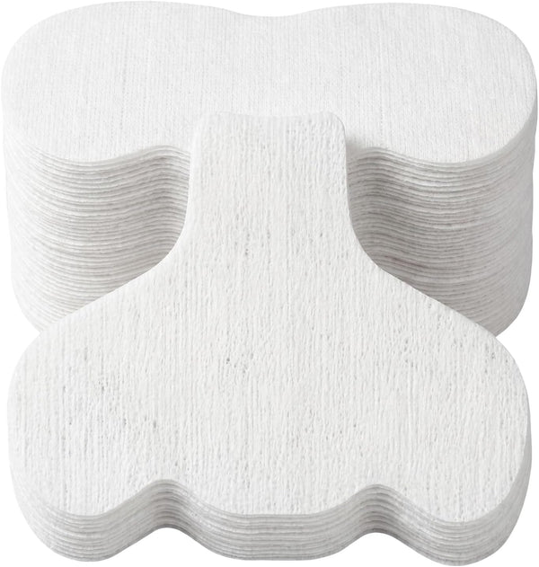 QUUPY 100Pcs White 9x6.5cm Disposable Non-Woven Nose Pore Strips Thin Cotton Patches for