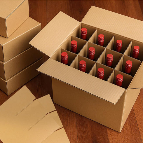 Zelphvt 4 Sets Packing Packing 48 16x12x12 Inch Moving Box Glasses Divider Kits Glass Kits for Moving Box, Cardboard