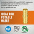 SUNGATOR 1/2 Inch Pex Fittings, 25-Pack No Lead Brass Coupling for Pex Pipe, NSF, UPC Certified