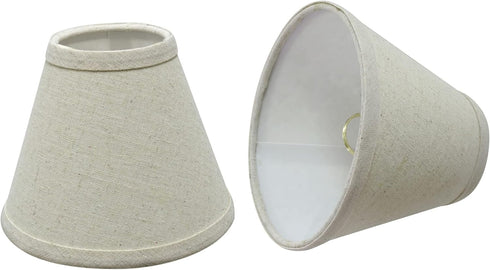 Aspen Creative 32101-2A, Hardback Empire Clip-On Chandelier Lamp Shade, Off-White, 3" Top x 5"