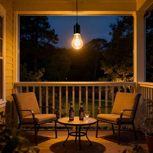 E26 6FT IP65 (Bulb Waterproof Pendant Light Socket, Industrial Power Cord, Rated Hanging Light Kit for Garage