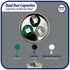 Appli Parts Dual Run Capacitor for AC 60+10 Mfd uF (370VAC), Universal Fit for HVAC Applications