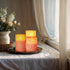 Flameless Candles with Remote, Orange Candles Battery Operated with Timer, LED Candle for Mantel Bedroom Coffee Table