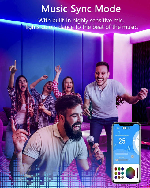 WS2812B WS2811 5V~24V SK6812 WS2812 SM16703 1903 3Pin ALITOVE Controller Bluetooth Music Sync Addressable RGB LED