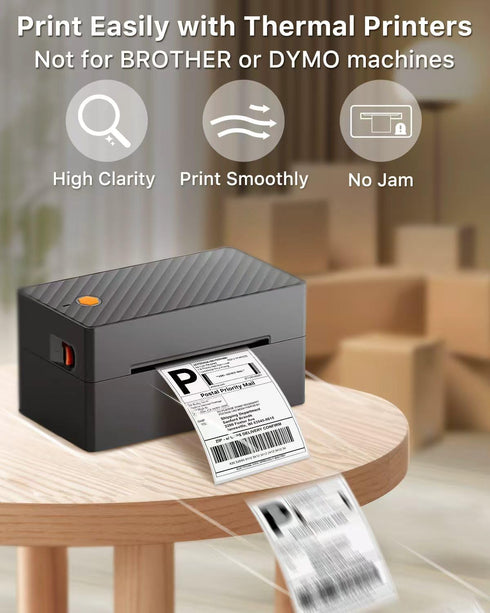 4x6 Inch Commercial+ 180 Labels/Pack iEager Thermal Labels, White Shipping Label Stickers, Grade Thermal Printer