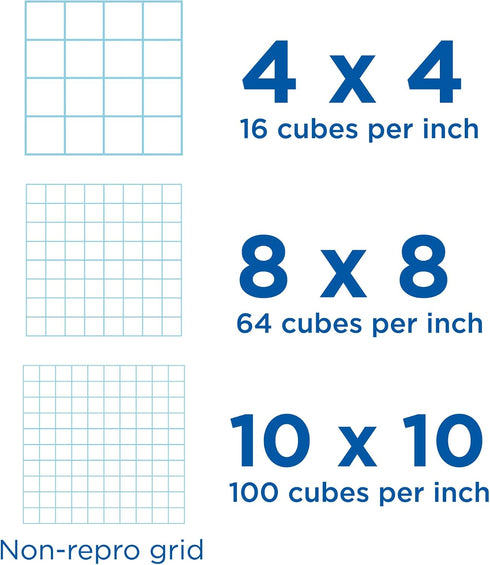 8.5" 11" 1422-4 8" 8" 50 8.5 11 Inch ALVIN Cross Section Graph Paper Pad x Model Acid-Free Use with Pencil or Ink Laser