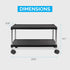 ZBRANDS 24" 14", Under Desk Printer Stand with Storage X Printer Cart, Small Printer Stand with Wheels, Small Printer