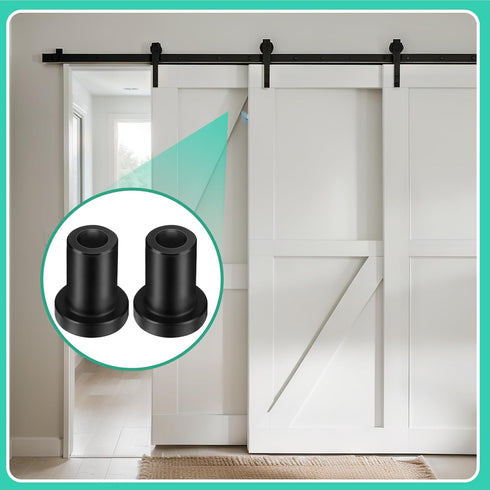 Zonon 10 Sets Barn Door Wall Spacer Replacement Hardware with Screws Lag Bolts for Connecting Track Connection