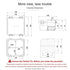 QILIPSU Hinged Cover Junction Box, 150x150x90mm, Stainless Steel Latch, IP67 Waterproof DIY Electrical Enclosure, Grey