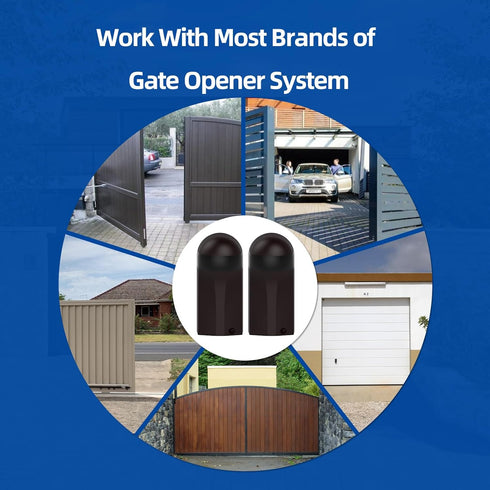 JUJIANG Photocell Sensor for Gate Opener Safety, Indoor Outdoor Motion Detector Photo Eye Sensor for Garage Door