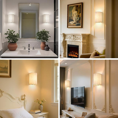Set Dimmable 16 OCATO Battery Operated Wall Sconce: Wireless Wall Sconces of Two Magnetic Lamp Rechargeable Lights