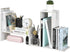 MyGift Adjustable Whitewashed Solid Wood Desktop Storage Organizer, Display Shelf Book Rack for Office Desk