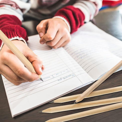 Fumete 500 Pieces Wooden Pencils Bulk, Hexagonal Grip HB Graphite Pencil Pack for Home Office Writing Supplies