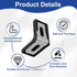 50pcs 18x28x28mm 90 HARFINGTON Metal Corner Braces L-Shape Degree Right Angle Brackets Corner Braces with Plastic