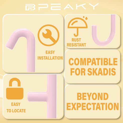 Pink Pegboard Hooks ONLY for IKEA Skadis Pegboard, 16 Pack, Compatible with IKEA SKADIS Pegboard Accessories