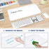 Desktop Glass Whiteboard with Storage, Desk White Board with Computer Keyboard Stand, Drawers for Home, Office