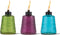 TIKI Carnival Glass Tabletop Torches, 3-Pack Decorative Outdoor Tabletop TIKI Torches for