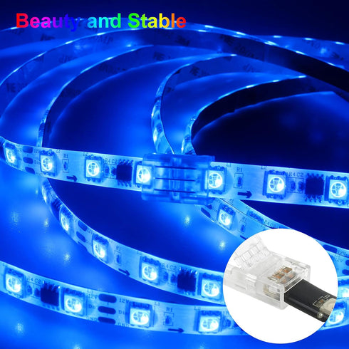 VIPMOON 12Pcs 3Pin LED Strip Light Connectors, Quick Connection for 10mm Wide Waterproof or Non-Waterproof WS2811