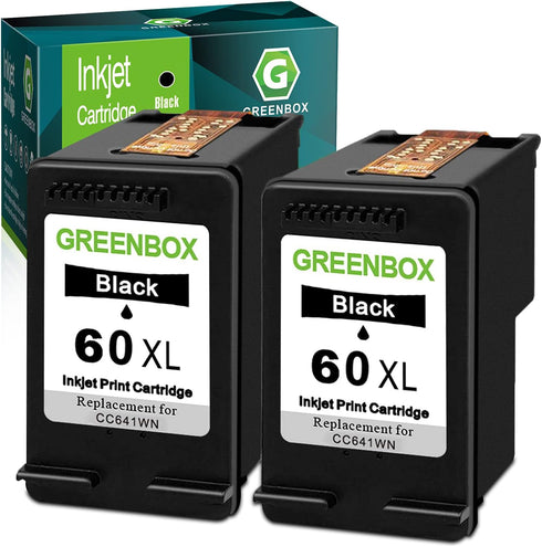 GREENBOX Remanufactured 60XL Black Ink Cartridge Replacement for HP 60XL for PhotoSmart C4780 C4680 C4795 C4640,