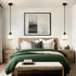 Shade,6.29" 1 Pendant Lights Kitchen Island,Farmhouse Black Pendant Light with Clear Glass Globe Glass Pendant Light