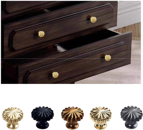 LUOOHL 5/10Pcs Drawer Pulls Aluminum Alloy Dressers Knob Cupboard Handle Modern Furniture Handle Pumpkin Bedside