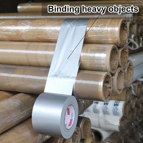 4 Inch Silver Duct Tape, Industrial Grade 4 inches x 55 Yards, Heavy-Duty Waterproof