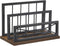 Snughome Desktop Mail Organizer, 2-Slot Matte Black Metal Sorter, File Holder for Home or Office Desktop