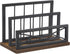 Snughome Desktop Mail Organizer, 2-Slot Matte Black Metal Sorter, File Holder for Home or Office Desktop