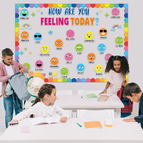 Feeling Bulletin Board Set for Classroom Decor - How are You Feeling Today Posters, Emotion Cutouts, Feeling Chart for